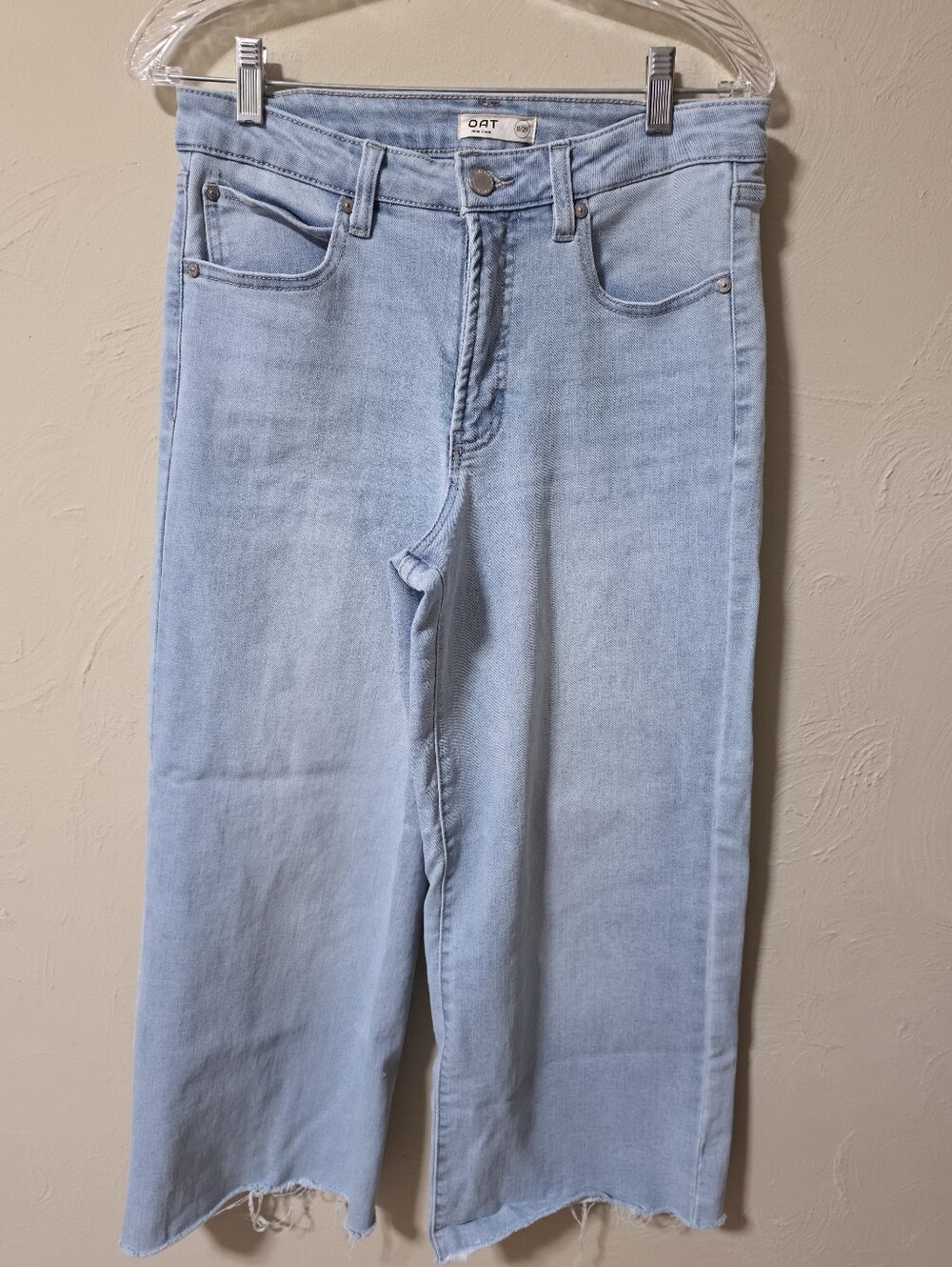 OAT DENIM Light Wash Women’s Wide-Leg Jeans - Light Blue